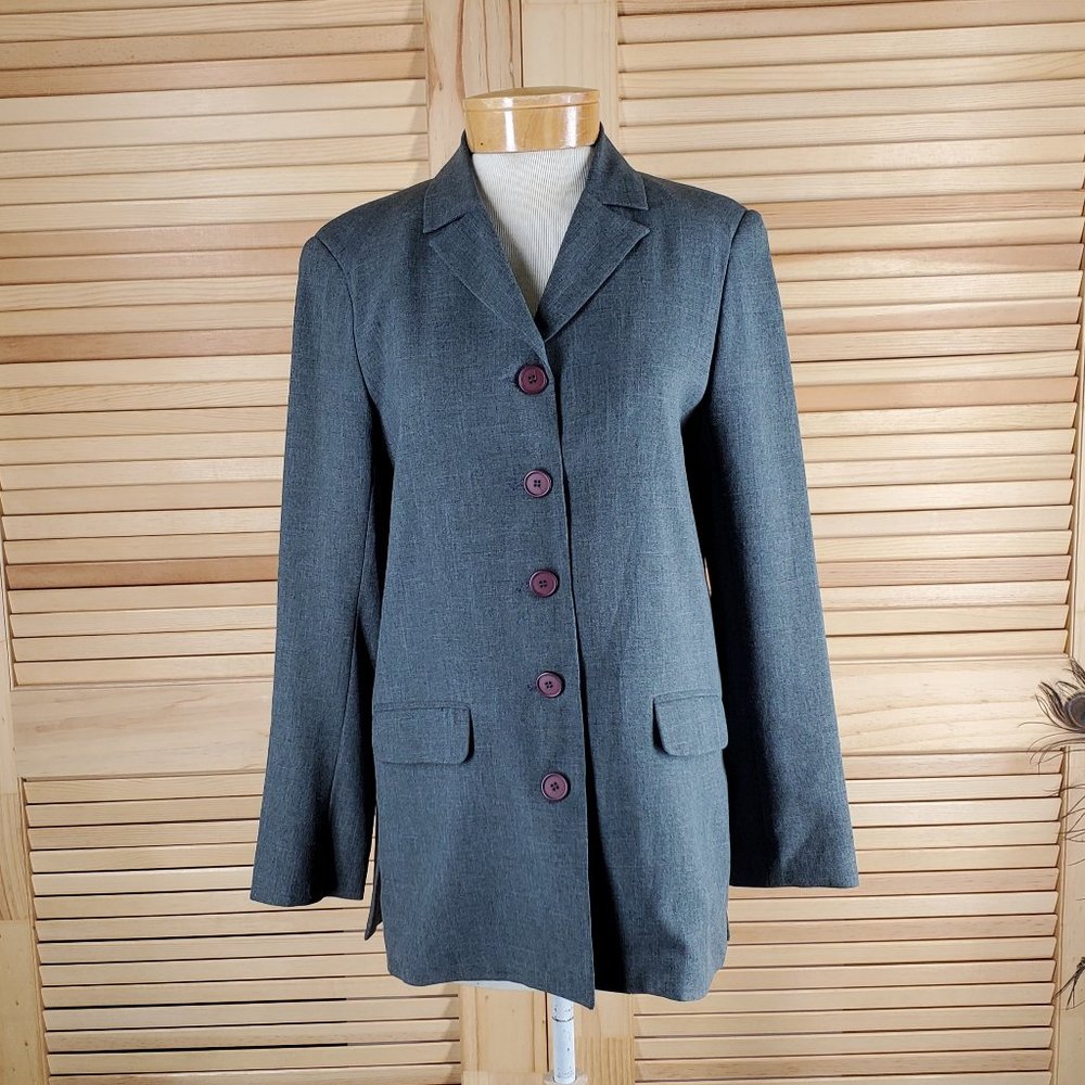 Lightweight 5 Button Front Jacket With Pockets Si… - image 1